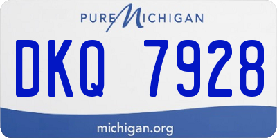 MI license plate DKQ7928