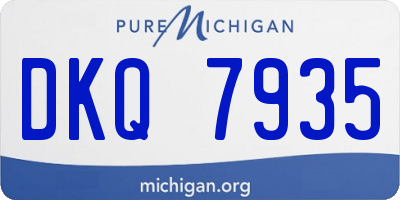 MI license plate DKQ7935