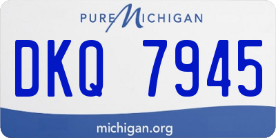MI license plate DKQ7945