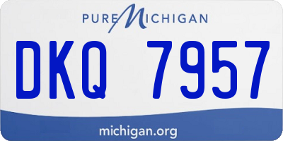 MI license plate DKQ7957