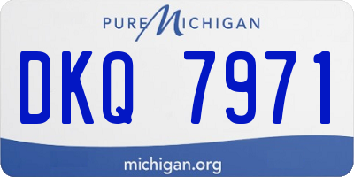 MI license plate DKQ7971
