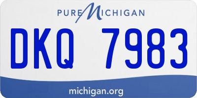 MI license plate DKQ7983