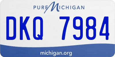 MI license plate DKQ7984