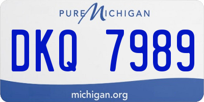 MI license plate DKQ7989