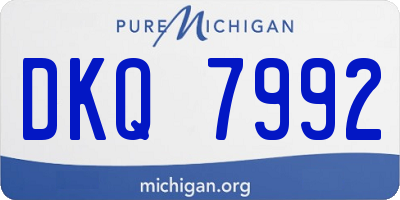 MI license plate DKQ7992