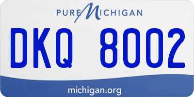MI license plate DKQ8002