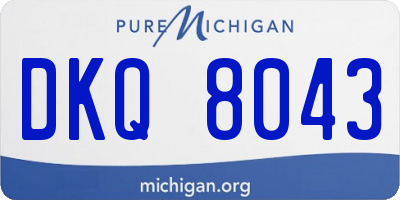 MI license plate DKQ8043