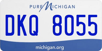 MI license plate DKQ8055