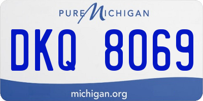 MI license plate DKQ8069