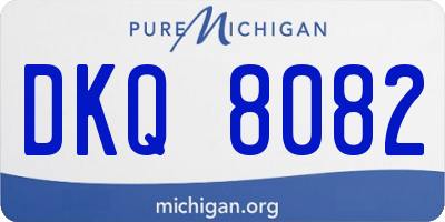 MI license plate DKQ8082