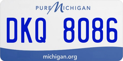 MI license plate DKQ8086