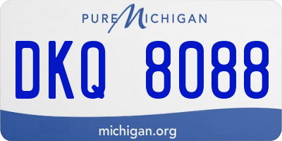 MI license plate DKQ8088