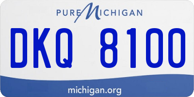 MI license plate DKQ8100