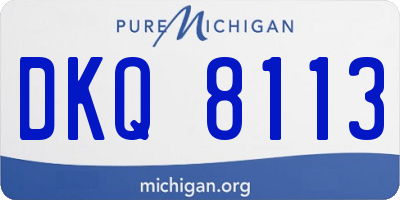 MI license plate DKQ8113