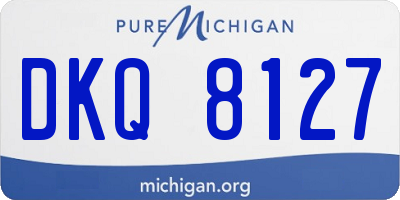 MI license plate DKQ8127
