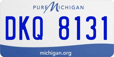 MI license plate DKQ8131