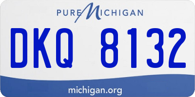 MI license plate DKQ8132