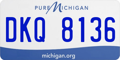 MI license plate DKQ8136