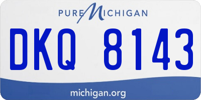 MI license plate DKQ8143