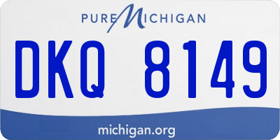 MI license plate DKQ8149