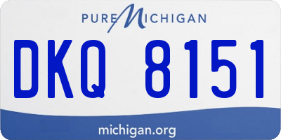 MI license plate DKQ8151
