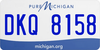 MI license plate DKQ8158