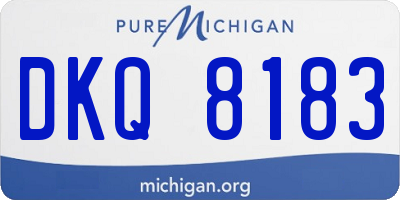 MI license plate DKQ8183
