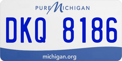 MI license plate DKQ8186