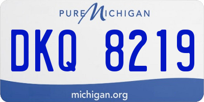 MI license plate DKQ8219
