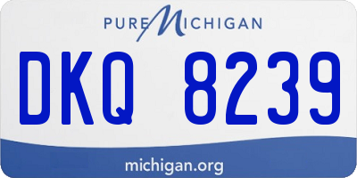 MI license plate DKQ8239