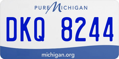 MI license plate DKQ8244