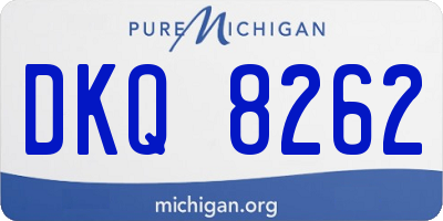 MI license plate DKQ8262