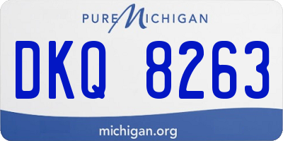 MI license plate DKQ8263