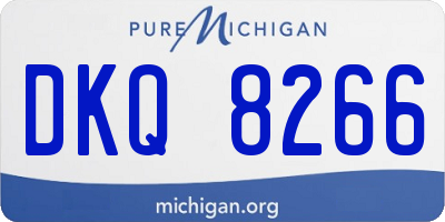 MI license plate DKQ8266