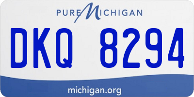 MI license plate DKQ8294