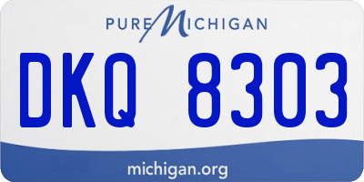 MI license plate DKQ8303