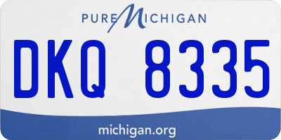 MI license plate DKQ8335