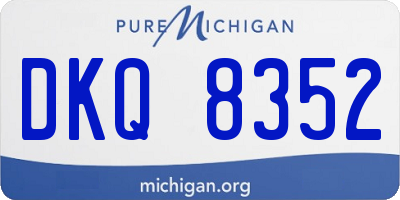 MI license plate DKQ8352