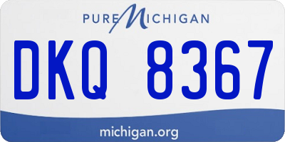 MI license plate DKQ8367