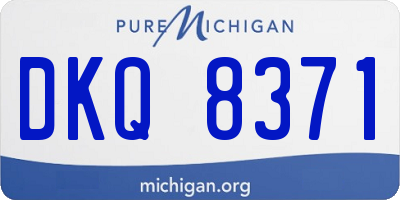 MI license plate DKQ8371