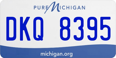 MI license plate DKQ8395