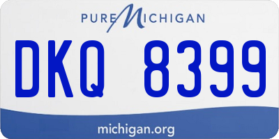 MI license plate DKQ8399