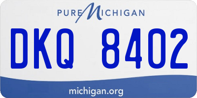 MI license plate DKQ8402