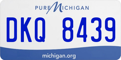 MI license plate DKQ8439