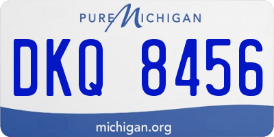 MI license plate DKQ8456