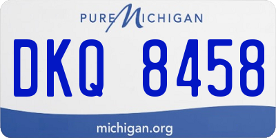 MI license plate DKQ8458