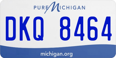 MI license plate DKQ8464