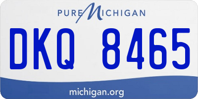 MI license plate DKQ8465
