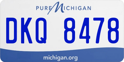 MI license plate DKQ8478