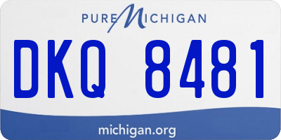 MI license plate DKQ8481